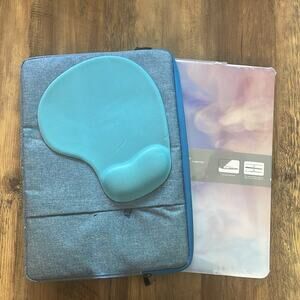 MacBook Air 13” 2010-2017 blue soft case and hardshell with mousepad